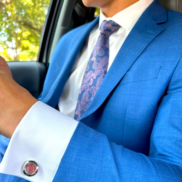 Timeless Moss Cuff Links- Pink - Picture 2 of 11